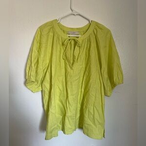 #19 LOFT OPEN TIE FRONT BLOUSE